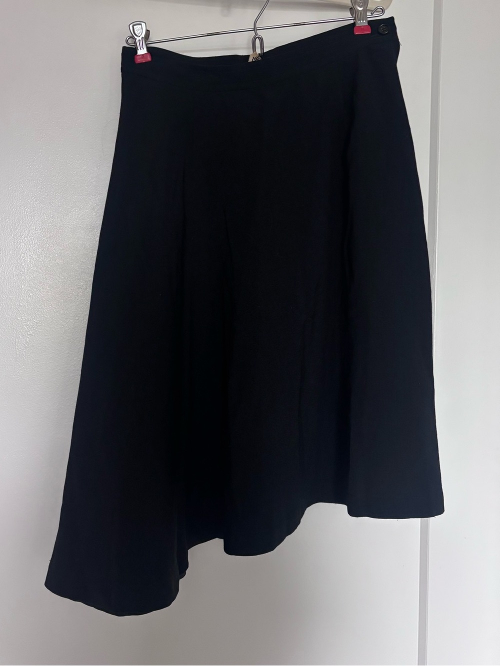 Comme des Garcons Black Asymmetrical Midi Skirt